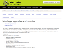 Tablet Screenshot of committee.cityofworcester.gov.uk